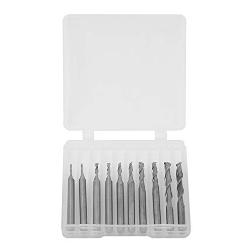 Enforose 10Pcs Milling Cutter Set, Cemented Carbide Ball Head Spiral Engraving Tools, 1.0 3.175mm, Ideal for Precision Engraving, CNC Machining, and DIY Crafting Projects von Enforose