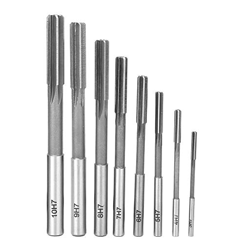 Enforose 8Pcs Reamer Set, High Speed Steel Straight Shank Reaming Tools with H7 Accuracy, Ideal for Precision Drilling and Machining in Metalworking Projects von Enforose