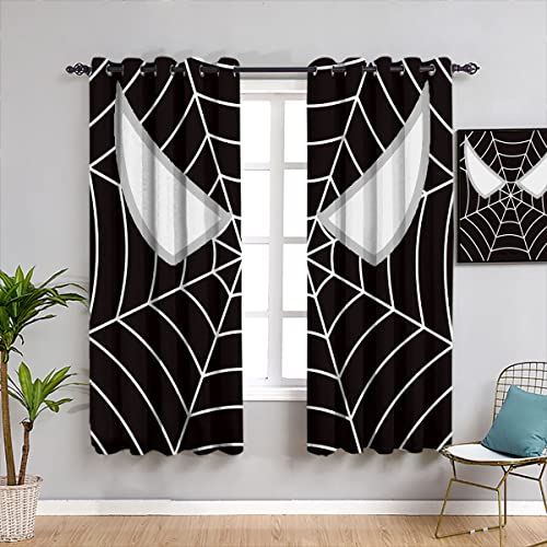 Enfunt-Home Superhelden Vorhänge Gardinen mit Ösen, Vorhang Blickdicht, Verdunklungsvorhänge, Fensterdekoration, Schlafzimmer Wohnzimmer & Kinderzimmer Deko, Blackout Curtain 2er Set von Enfunt-Home