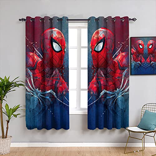 Enfunt-Home Superhelden Vorhänge Gardinen mit Ösen, Vorhang Blickdicht, Verdunklungsvorhänge, Fensterdekoration, Schlafzimmer Wohnzimmer & Kinderzimmer Deko, Blackout Curtain 2er Set von Enfunt-Home