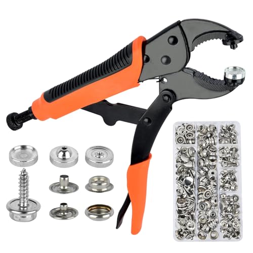 Robustes Knopfwerkzeug mit Zange: tragbares Ösenzangen-Set mit 60 Sets von 15 mm, sichere Druckknöpfe für Bootsabdeckung, Druckwerkzeuge, Austausch von Druckknöpfen Robustes Knopfwerkzeug mit Zange: tragbares Ösenzangen-Set mit 60 Sets von 15 mm, sichere Druckknöpfe für Bootsabdeckung, Druckwerkzeuge, Austausch von Druckknöpfen von EngineR