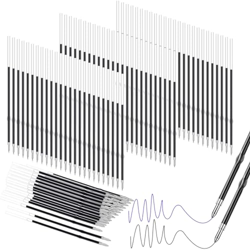 Kugelschreiberminen 200 Stück Kugelschreiberminen Schwarz Kugelschreiber Minen Kugelschreiberminen 0,7mmGeeignet für Büros Schulen Und Wohnungen (Schwarz Blau) von Eniyou