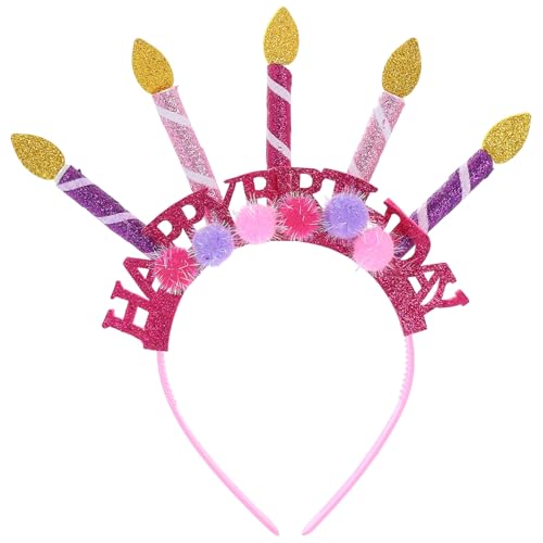 Enjoyaa Alles Gute zum Geburtstag Stirnband,Geburtstagskrone für Mädchen Kinder Geburtstagsfeier Hats Hair Band Party Dekoration Haarzubehör für Kinder Geschenke Geburtstagsfeier Weihnachts (Pink) von Enjoyaa