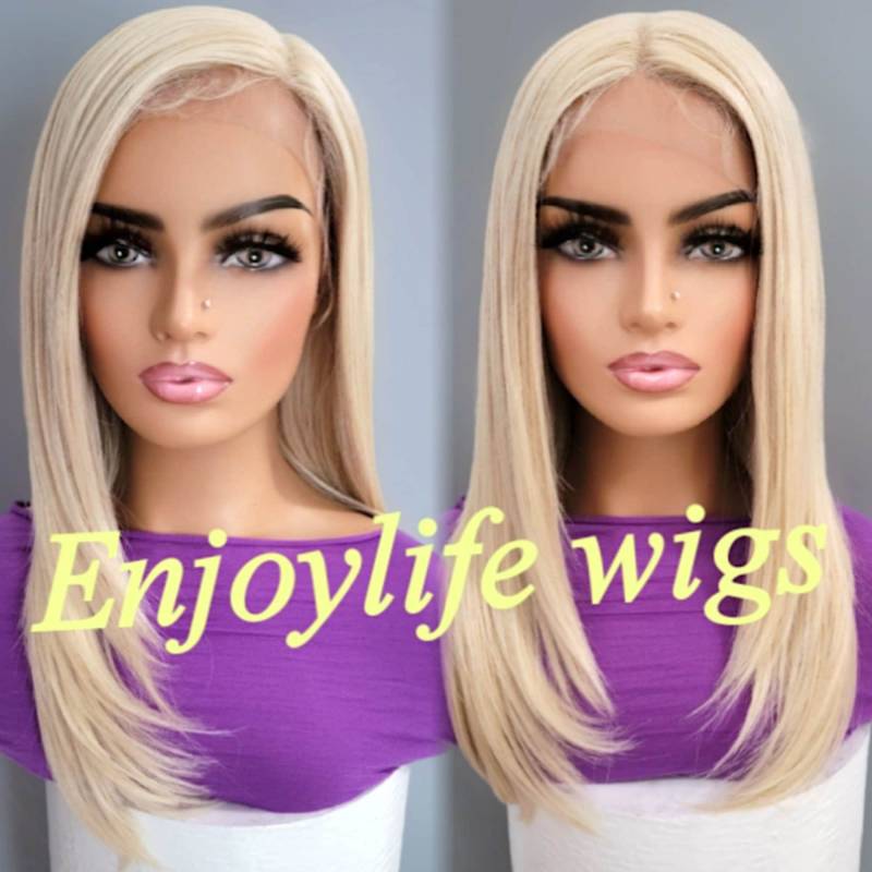 Blonde 613 Lagenschliff H.d Lace Front Gerade Perücke Mit Natürlich Wirkendem Schaltbarem Teil von Enjoylifewigs