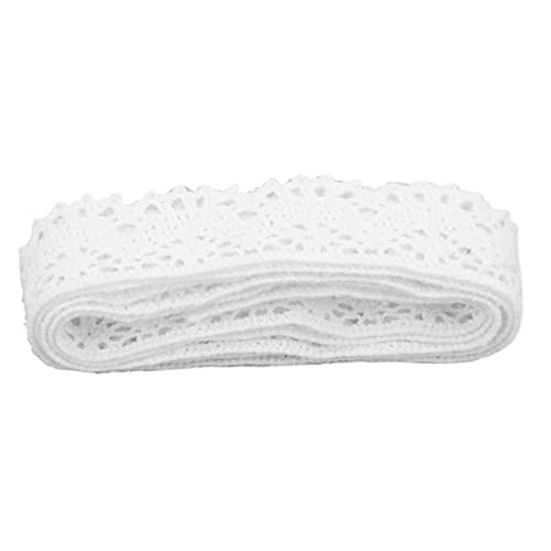 Elegantes Spitzenband, 20 Yards DIY-Zuschnitt zum Nähen, Quilten, Baumwollfadenbesatz mit klaren Mustern, hervorragend für die Weihnachts- und Hochzeitsdekoration (White) von Enlybee