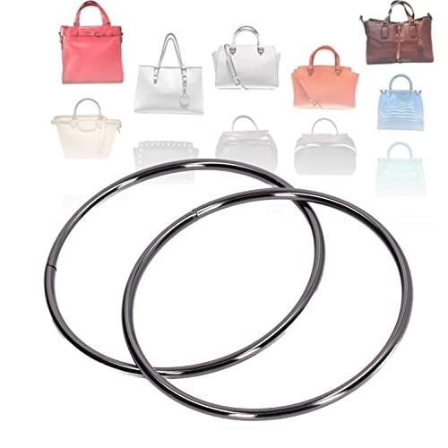 Handtaschengriffe, feine Verarbeitung Eisenmaterial Glänzendes Aussehen Hohe Härte Taschengriffe für Gepäck für Haushalt für Handtasche(Grau) von Entatial