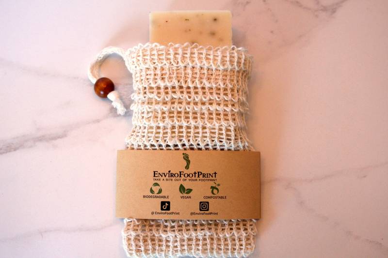 Luffa-Beutel/Seifensparbeutel Körperpeeling Peeling-Seifenbeutel Seifensack Zero Waste + 100 % Kompostierbare Verpackung von EnviroFootPrint