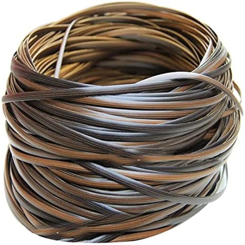 EnxJire Rattan Synthetisches Rattan, flaches Rattan-Material, Kaffee-Farbverlauf, Kunststoff-Rattan, gewebtes Rattan, DIY-Rattan-gewebtes Material, 10 m von EnxJire