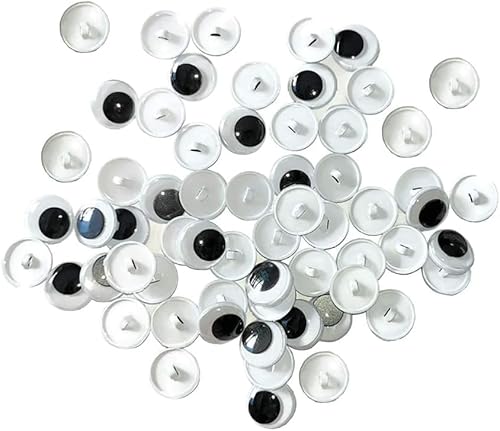 100 Stück 8 mm, schwarze Wackelaugen zum Aufnähen, für Bastelarbeiten, Scrapbooking, Nähen, Kurzwaren von Enyolidimk