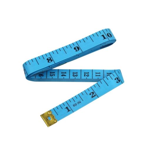 Flexibles Maßband – 150 cm, doppelseitiges PVC-Faserband für Taille, Höhe und Nähen, Handwerk, Maßband für Körpermaße, Nähbandmaße, Blau von Enyolidimk