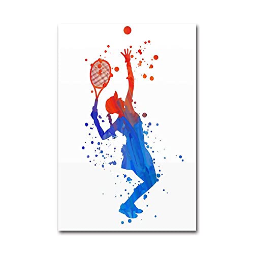 Eodyyw Diy 5D Diamant Painting_Aquarell Tennis Mädchensport_Vollbohrer Kit,Malen Nach Zahlen Diamant_Geschenk Für Erwachsene Kinder_30X40Cm_Rahmenlos von Eodyyw