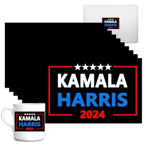 Eoixuqba Kamala Harris Sticker, 10 Stück Buchstabenaufkleber Für Autofenster, Windschutzscheiben Schriftzug Aufkleber, Für Stoßstange, Laptop, Computer, Autotüren, Schriftzug-Aufkleber von Eoixuqba