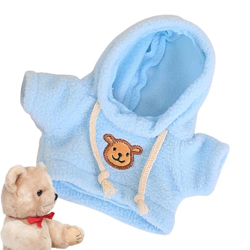 Eoixuqba Kleidung für Stofftiere – Bären-Kapuzenpullover, niedliches Capybara-Stofftier-Shirt, Bärenpuppen-Outfits, Zubehör, Pullover für Kinder, , Mädchen, 20 cm bis 24 cm Puppen von Eoixuqba