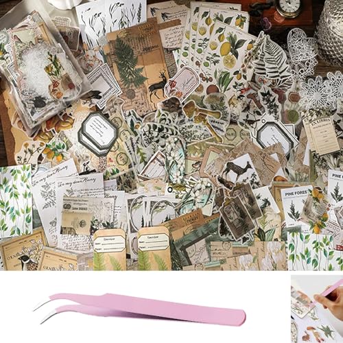 Eowppue 260-Journaling Kits für DIY - Leistungsfähige Scrapbooking Supplies, Junk Journaling Tools, Vintage Stamps & Junk Journal Stickers Set von Eowppue