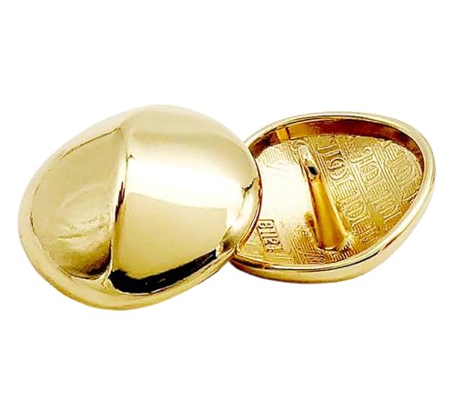 6 Stück Mantelknöpfe Anzugknöpfe Gold 18 mm/20 mm/23 mm/25 mm (Hellgold, 18 mm) von Eoyajsze