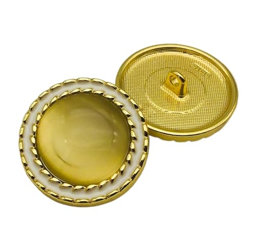 6 Stück Perlenmantel-Manschettenknöpfe für Herren und Damen, runde Perlen-Metall-Manschettenknöpfe, 17 mm/20 mm/23 mm/25,5 mm (Weiß, 20 mm) von Eoyajsze