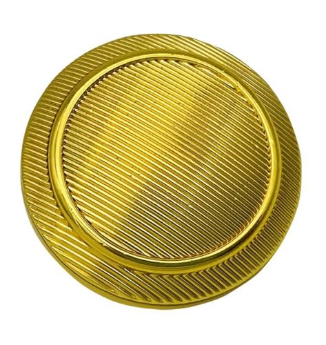 6 Stück gestreifte goldene Metallknöpfe für Herren- und Damenanzüge, rund, 15 mm/18 mm/20 mm/23 mm von Eoyajsze