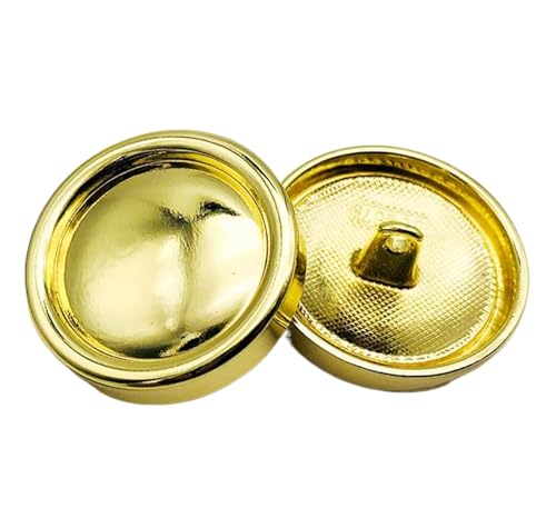 6 Stück konkave Metallknöpfe für Herren und Damen, Mantel, Goldknöpfe, 15 mm/18 mm/20 mm/23 mm/25 mm (Gold 1, 23 mm, 6 Stück) von Eoyajsze