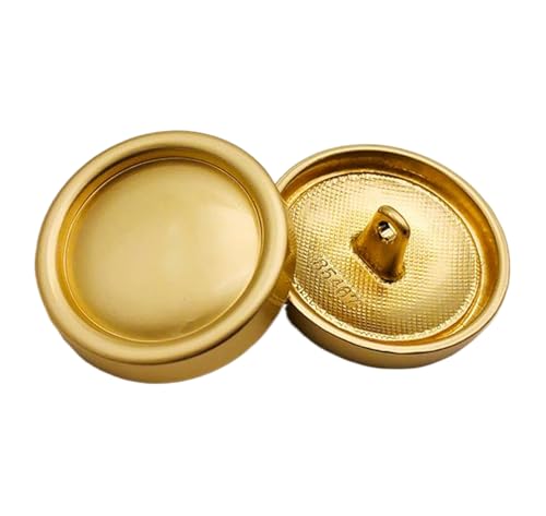 6 Stück konkave Metallknöpfe für Herren und Damen, Mantel, Goldknöpfe, 15 mm/18 mm/20 mm/23 mm/25 mm (Gold 2, 15 mm, 6 Stück) von Eoyajsze