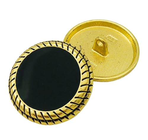 Flache Mantelknöpfe, Metall, farblich passende Anzugknöpfe für Herren und Damen, 18 mm/23 mm/25 mm (Gold, 23 mm), 6 Stück von Eoyajsze