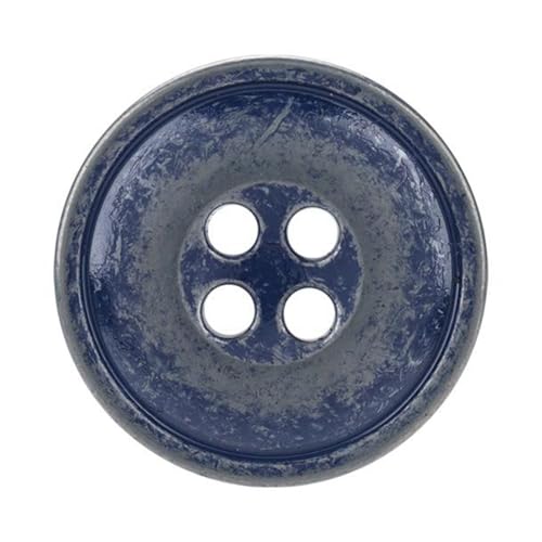 Metallknöpfe, 4 Ösen, 15 mm/20 mm, Blau, 15 mm, 2 Stück von Eoyajsze