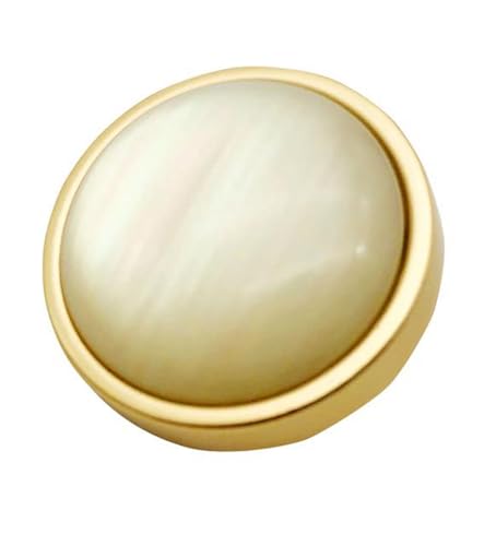 Metallknöpfe, rund, für Kleidung, Dekoration, 15–28 mm (Gold, 15 mm, 6 Stück) von Eoyajsze