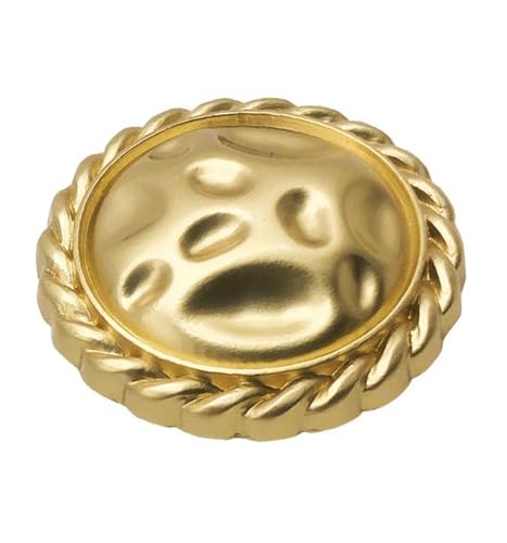 Metallknöpfe, rund, goldfarben, 18 mm/20 mm/23 mm/25 mm (Gold 1, 20 mm, 6 Stück) von Eoyajsze