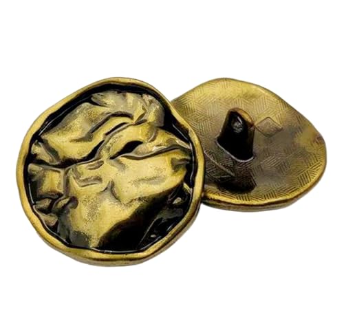 Metallknöpfe, unregelmäßig, für Herren und Damen, Wollknöpfe, 15 mm - 30 mm (Bronze, 15 mm, 6 Stück) von Eoyajsze