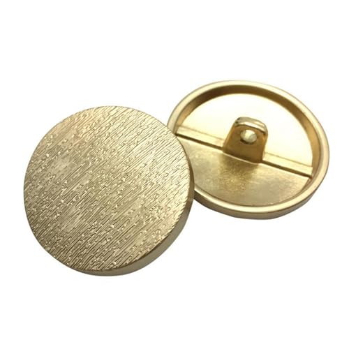 Metallknöpfe für Mäntel und Windbreaker, unregelmäßige runde Knöpfe (Gold 1, 25 mm), 1 Stück, 11,5–30 mm von Eoyajsze