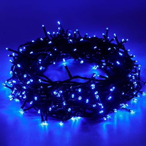 Weihnachts Lichterketten Blau - 25M/220 LEDs Weihnachtslicht Ende zu Ende Erweiterbar Speicherfunktion 8 Modi Innen und Außen Wasserdicht Dekoration für Halloween Bäume Partei Garten Weihnachtstag von Epesl