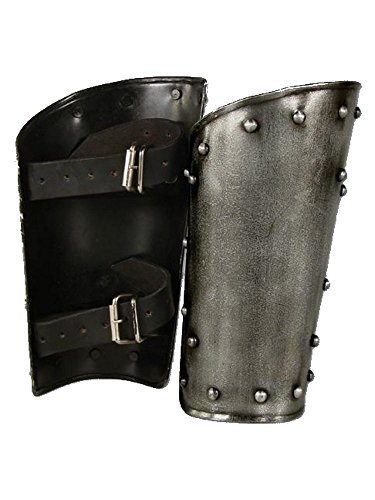 Epic Armoury 1 Paar Armschienen Dark Warrior aus Stahl Armschützer Armschoner LARP Mittelalter Schaukampf Wikinger M-L (M) von Epic Armoury