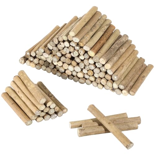 Holzstäbchen zum Basteln, 15,2 cm Zweige, 0,8 x 1,3 cm Durchmesser, natürliche Mini-Zweige für Foto-Requisiten, Basteln, Heimdekoration, Haustierspielzeug, 200 Stück von Epicover