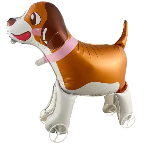 Hund Folienballon XXL, Walking Hunde Ballon mit Rädern, 3D Tiere Luftballon Stehend, für Kinder Geburtstag Party Hund Deko, Geschenk Mitgebsel Mädchen Junge, 1 Stück von Epokus