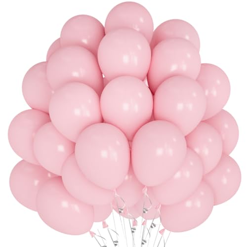 Luftballons Rosa, 60 Stück 12 Zoll Macaron Rosa Latex Ballons, Pastell Rosa Creme Helium Ballon Partyballon für Geburtstag Girlande Mädchen Babyparty Hochzeit Valentinstag Geschlecht Kommunion Party von Epokus