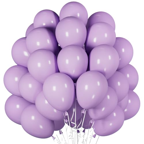 Luftballons Lila, 60 Stück 12 Zoll Macaron Lila Latex Ballons, Violett Helium Ballon Partyballon für Geburtstag Verlobung Babyparty Hochzeit Baby Dusche Brautdusche Feier Party von Epokus