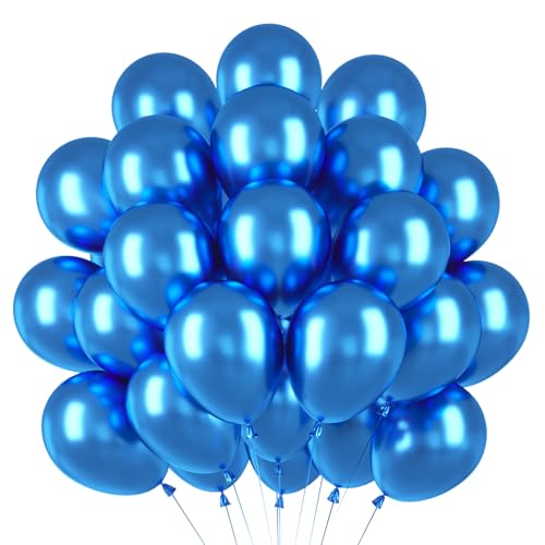 Luftballons Metallic Blau,50 Stück 12 Zoll Metallballons Blau,Ballons Helium für Geburtstagsdeko,Hochzeitsdeko,Deko Party Luftballons Metallic Blau,50 Stück 12 Zoll Metallballons Blau,Ballons Helium für Geburtstagsdeko,Hochzeitsdeko,Deko Party von Epokus