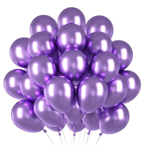 Luftballons Metallic Violett, 50 Stück 12 Zoll Metallballons Lila,Ballons Helium für Geburtstagsdeko, Hochzeitsdeko,Deko Party Luftballons Metallic Violett, 50 Stück 12 Zoll Metallballons Lila,Ballons Helium für Geburtstagsdeko, Hochzeitsdeko,Deko Party von Epokus