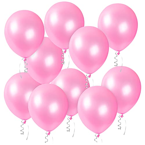 Luftballons Pearl Rosa, 60 Stück 12 Zoll Pastellrosa Latex Ballons, Pink Helium Balloons mit Bändern, Partyballon Dekorationen für Geburtstage Hochzeit Valentinstag Graduierung Kommunion Thema Party von Epokus