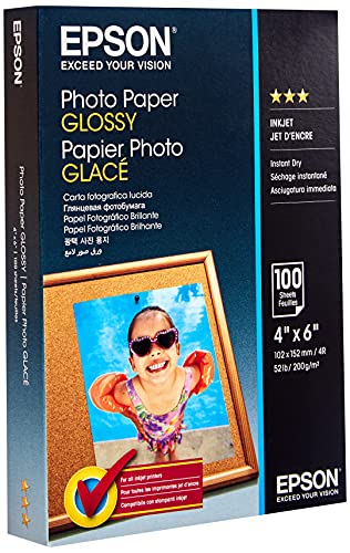 Epson Glossy Photo Paper (100 x 150 mm), 200 g/m2, 100 Blatt von Epson