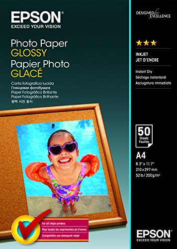 EPSON Foto Papier glänzend A4 50 Blatt 1er-Pack, 20 von Epson