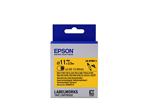 EPSON LK-6YBA11 Schrumpfschlauch HST schwarz/gelb d11/2,5 von Epson