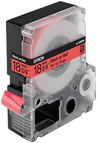 EPSON Schriftband LC5RBP9 pastell schwarz auf rot 18mm fuer Label Works 900P, LW400 von Epson