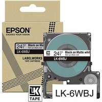 EPSON Schriftband LK LK-6WBJ C53S672064, 24 mm schwarz auf weiß von Epson