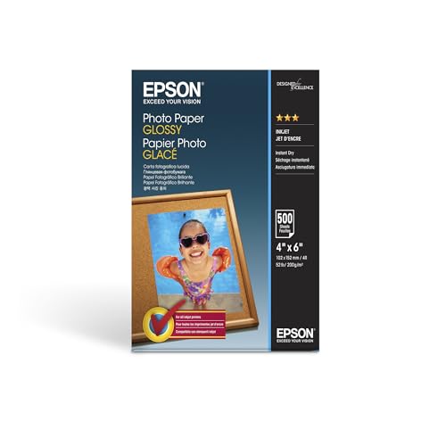 Epson Glossy Photo Paper (100 x 150 mm), 200 g/m2, 500 Blatt von Epson