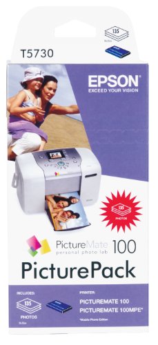 Epson Tintenpatronen PicturePack 4-farbig + 135 Blatt 10x15cm Fotopapier T5734 von Epson