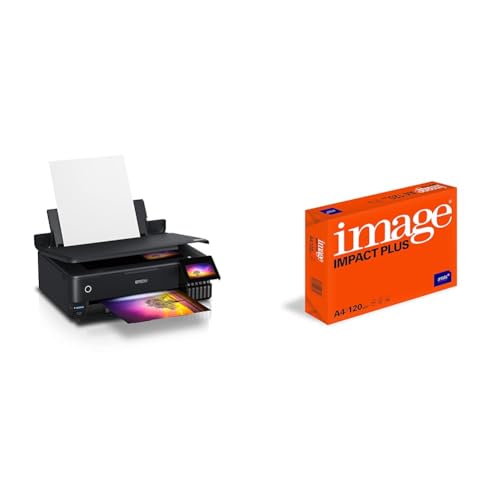 Epson EcoTank ET-8550 3-in-1 Tinten-Multifunktionsgerät & Image Impact Plus Premium Papier, 120 g/m², A4, 250 Blatt von Epson