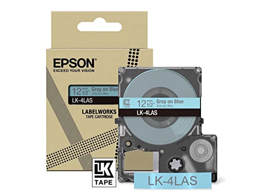 Epson Etikettenkassette, mattes Beschriftungsband LK-6BWJ weiß auf schwarz, langlebiges Band für Epson LabelWorks Etikettendrucker, wasser- & verschleißfest, 8 m x 24 mm von Epson