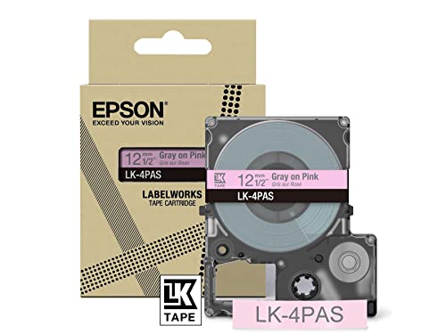 Epson Etikettenkassette, mattes Beschriftungsband LK-6RBJ schwarz auf rot, langlebiges Band für Epson LabelWorks Etikettendrucker, wasser- & verschleißfest, 8 m x 24 mm von Epson