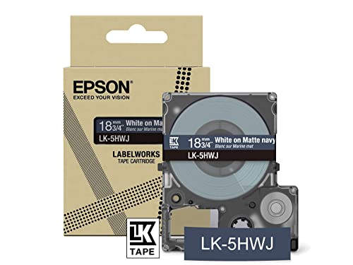 Epson Etikettenkassette, softes Beschriftungsband LK-4PAS grau auf pink, langlebiges Band für Epson LabelWorks Etikettendrucker, wasser- & verschleißfest, 8 m x 12 mm von Epson