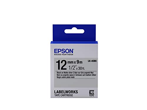 Epson LK 4SBE Etikettenband schwarz auf mattem Silber von Epson